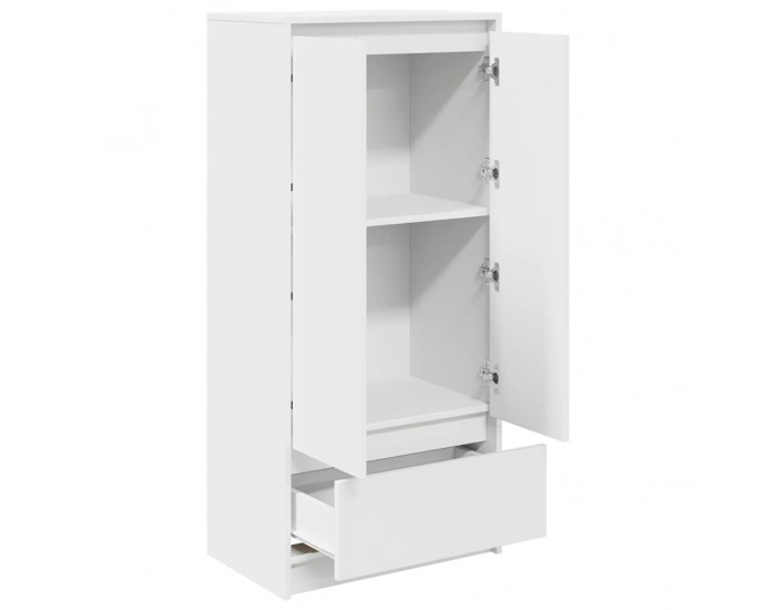 Sonata H Шкаф с чекмедже, бели, 55,5x34x119,5 см, инженерно дърво