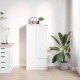 Sonata H Шкаф с чекмедже, бели, 55,5x34x119,5 см, инженерно дърво