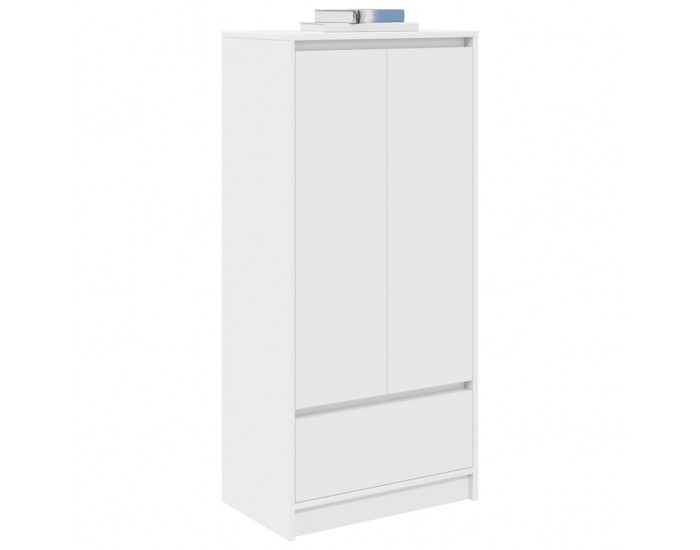 Sonata H Шкаф с чекмедже, бели, 55,5x34x119,5 см, инженерно дърво