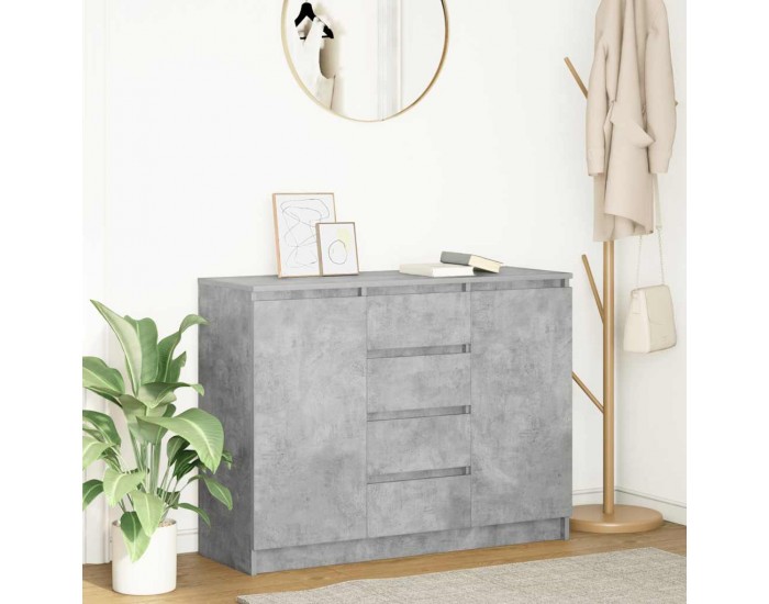 Sonata H Бюфет с чекмеджета, бетонно сив, 100,5x35x76см, инженерно дърво Sonata H Бюфет с чекмеджета, бетонно сив, 100,5x35x76см, инженерно дърво