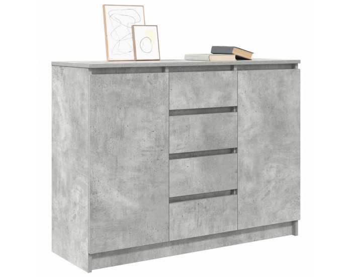 Sonata H Бюфет с чекмеджета, бетонно сив, 100,5x35x76см, инженерно дърво Sonata H Бюфет с чекмеджета, бетонно сив, 100,5x35x76см, инженерно дърво