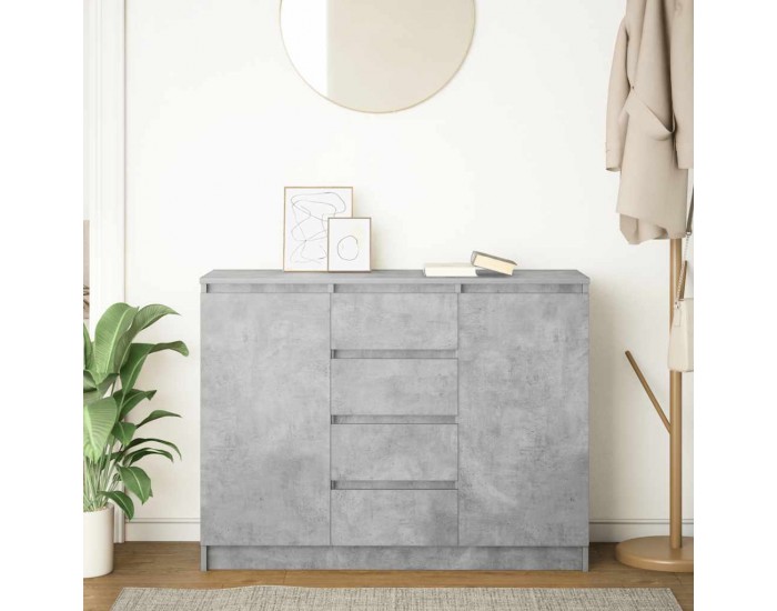 Sonata H Бюфет с чекмеджета, бетонно сив, 100,5x35x76см, инженерно дърво Sonata H Бюфет с чекмеджета, бетонно сив, 100,5x35x76см, инженерно дърво