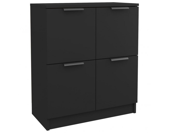 Sonata H Сайдборди, 2 бр, черни, 60x30x70 см, инженерно дърво