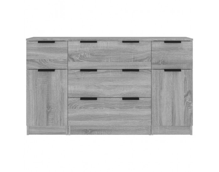 Sonata H Бюфет от 3 части, сив сонома, инженерно дърво