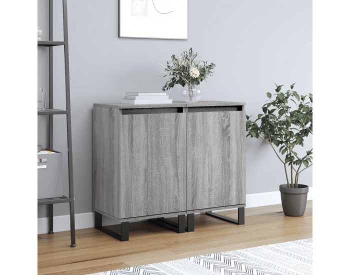 Sonata H Бюфети 2 бр сив сонома 40x35x70 см инженерно дърво