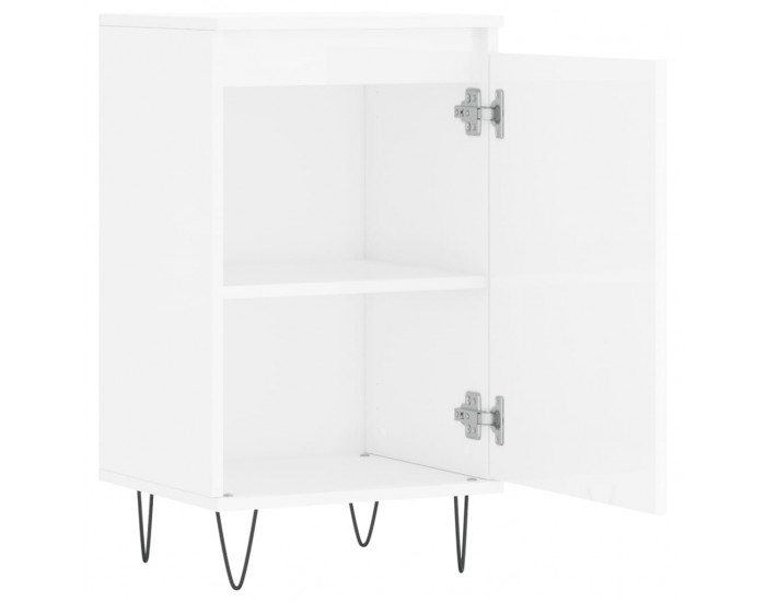 Sonata H Бюфети 2 бр бял гланц 40x35x70 см инженерно дърво
