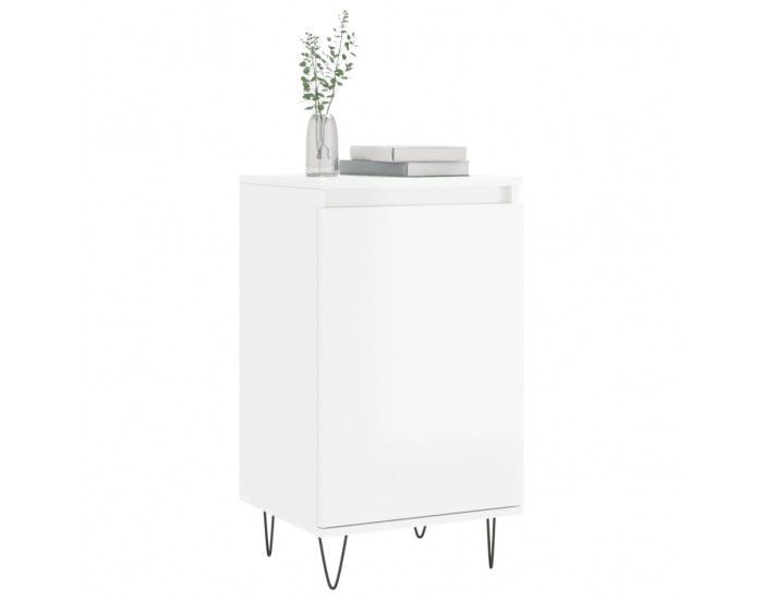 Sonata H Бюфети 2 бр бял гланц 40x35x70 см инженерно дърво