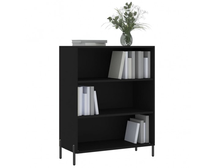 Sonata H Шкаф с рафтове, черен, 69,5x32,5x90 см, инженерно дърво