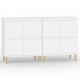 Sonata H Сайдборди, 2 бр, бели, 60x35x70 см, инженерно дърво