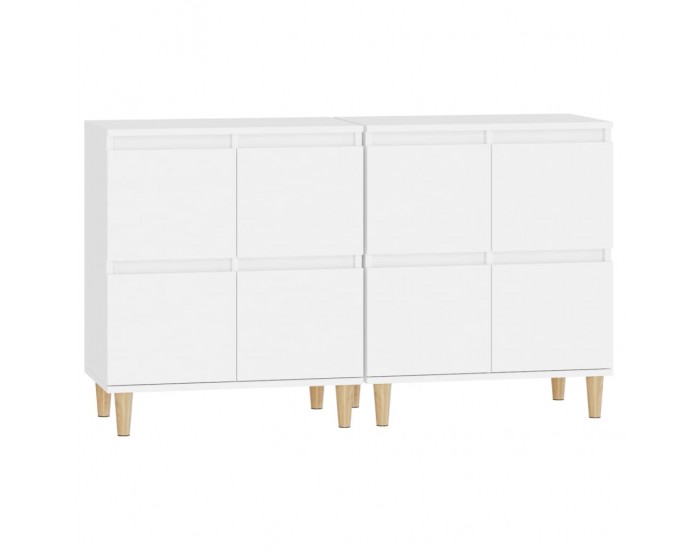 Sonata H Сайдборди, 2 бр, бели, 60x35x70 см, инженерно дърво