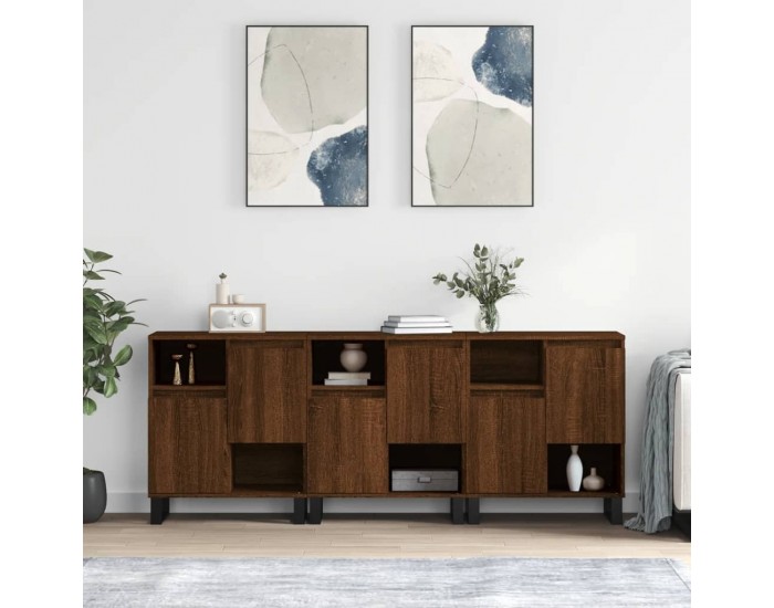 Sonata H Сайдборди, 3бр, Кафяв дъб, инженерно дърво Sonata H Сайдборди, 3бр, Кафяв дъб, инженерно дърво