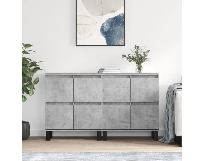 Sonata H Сайдборди, 2 бр, бетонно сиви, инженерно дърво