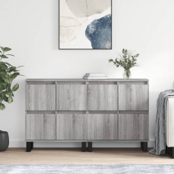 Sonata H Сайдборди, 2 бр, сив сонома, инженерно дърво - Шкафове, Витрини, Модулни секции