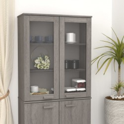 Sonata H Надстройка за шкаф HAMAR светлосива 85x35x100 см бор масив - Шкафове, Витрини, Модулни секции