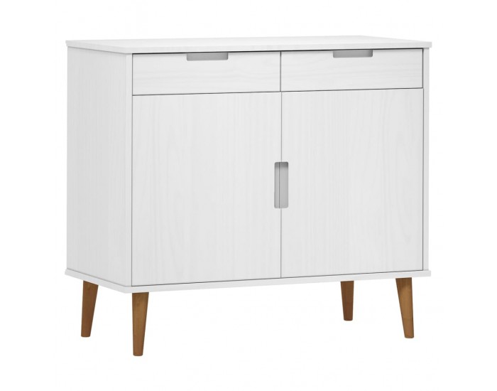 Sonata H Сайдборд MOLDE бял 90x40x80 см бор масив Sonata H Сайдборд MOLDE бял 90x40x80 см бор масив