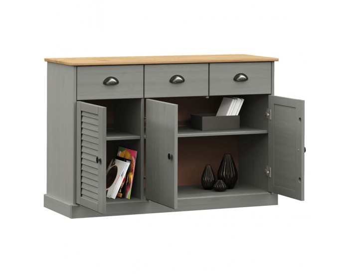 Sonata H Бюфет с чекмеджета VIGO, 113x40x75 см, сив, бор масив Sonata H Бюфет с чекмеджета VIGO, 113x40x75 см, сив, бор масив