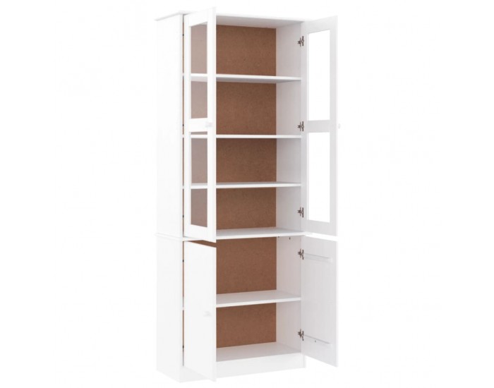 Sonata H Шкаф витрина ALTA, бял, 77x35x186,5 см, бор масив