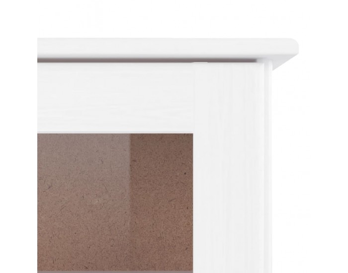 Sonata H Шкаф витрина ALTA, бял, 77x35x186,5 см, бор масив