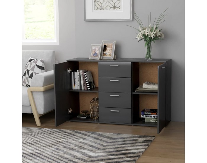 Sonata H Бюфет, сив, 120x35,5x75 см, инженерно дърво Sonata H Бюфет, сив, 120x35,5x75 см, инженерно дърво