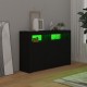 Sonata H Сайдборд с LED светлини, черен, 115,5x30x75 см Sonata H Сайдборд с LED светлини, черен, 115,5x30x75 см