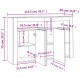 Sonata H Сайдборд с LED светлини, черен, 115,5x30x75 см Sonata H Сайдборд с LED светлини, черен, 115,5x30x75 см
