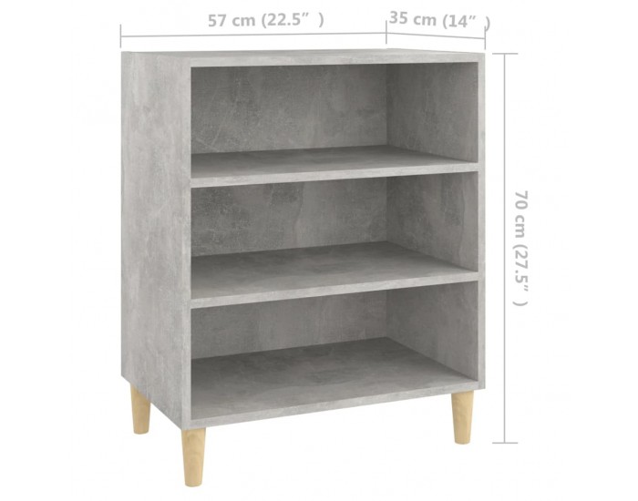 Sonata H Бюфет, бетонно сив, 57x35x70 см, инженерно дърво Sonata H Бюфет, бетонно сив, 57x35x70 см, инженерно дърво