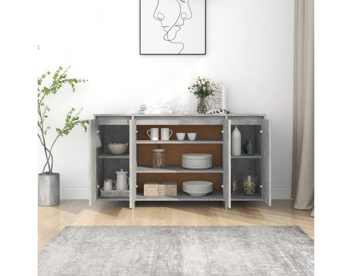 Sonata H Бюфет бетонно сив 135x41x75 см инженерно дърво Sonata H Бюфет бетонно сив 135x41x75 см инженерно дърво