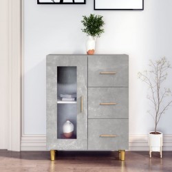 Sonata H Сайдборд, бетонно сив, 69,5x34x90 см, инженерно дърво - Шкафове, Витрини, Модулни секции
