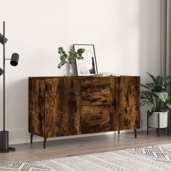 Sonata H Сайдборд, опушен дъб, 100x36x60 см, инженерно дърво - Шкафове, Витрини, Модулни секции