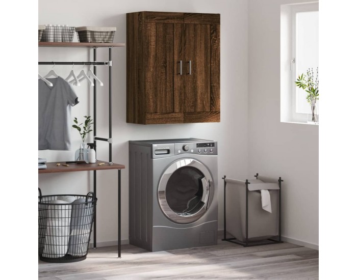 Sonata H Стенен шкаф кафяв дъб 69,5x34x90 см инженерно дърво