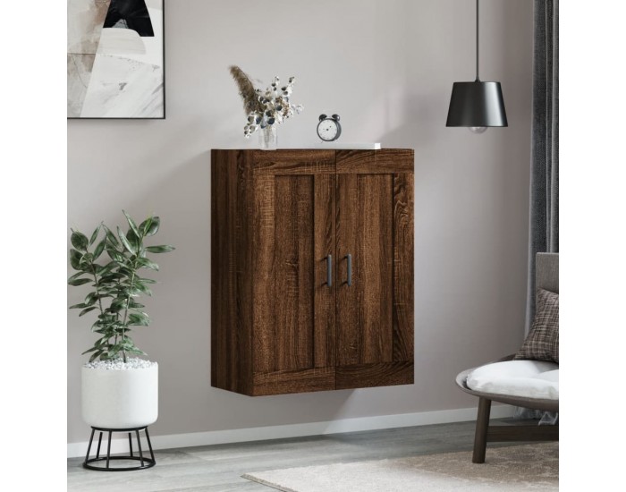 Sonata H Стенен шкаф кафяв дъб 69,5x34x90 см инженерно дърво