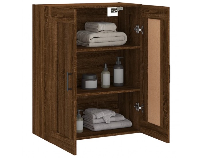 Sonata H Стенен шкаф кафяв дъб 69,5x34x90 см инженерно дърво