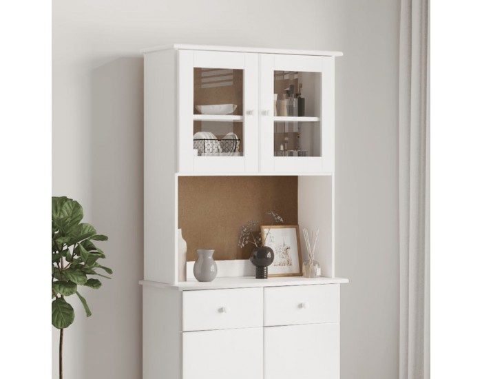 Sonata H Надстройка за бюфет ALTA, бяла, 77x30x92 см, бор масив Sonata H Надстройка за бюфет ALTA, бяла, 77x30x92 см, бор масив