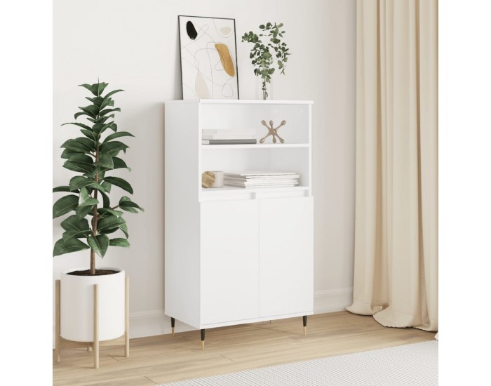 Sonata H Висок шкаф, бял, 60x36x110 см, инженерно дърво