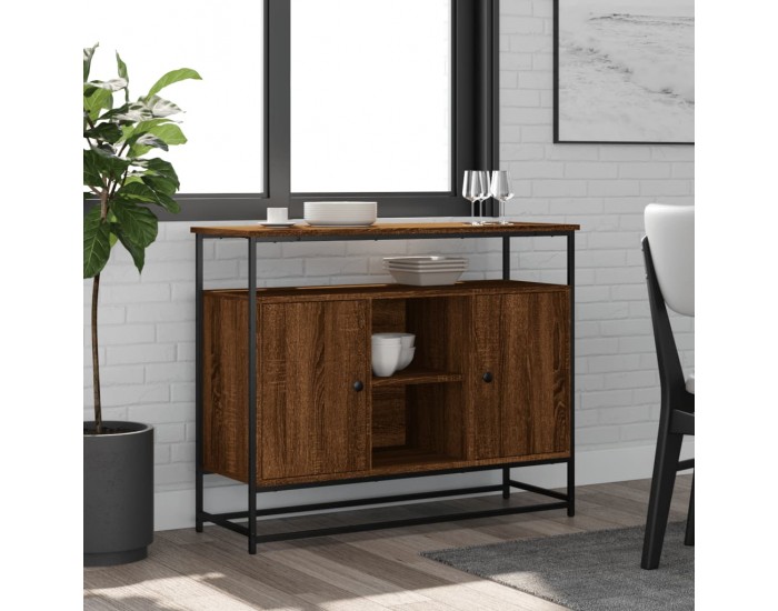 Sonata H Бюфет кафяв дъб 100x35x80 см инженерно дърво Sonata H Бюфет кафяв дъб 100x35x80 см инженерно дърво