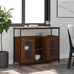 Sonata H Бюфет кафяв дъб 100x35x80 см инженерно дърво - Дневна