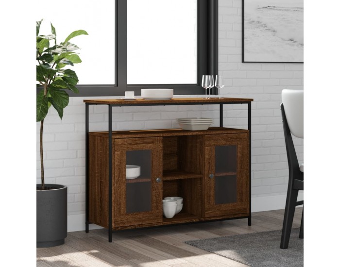 Sonata H Бюфет кафяв дъб 100x35x80 см инженерно дърво Sonata H Бюфет кафяв дъб 100x35x80 см инженерно дърво