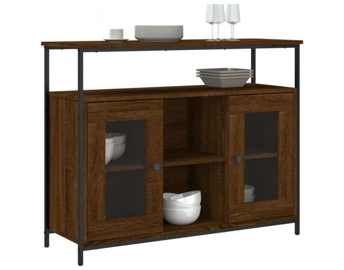 Sonata H Бюфет кафяв дъб 100x35x80 см инженерно дърво Sonata H Бюфет кафяв дъб 100x35x80 см инженерно дърво