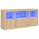 Sonata H Сайдборд с LED светлини, сонома дъб, 142,5x37x67 см Sonata H Сайдборд с LED светлини, сонома дъб, 142,5x37x67 см