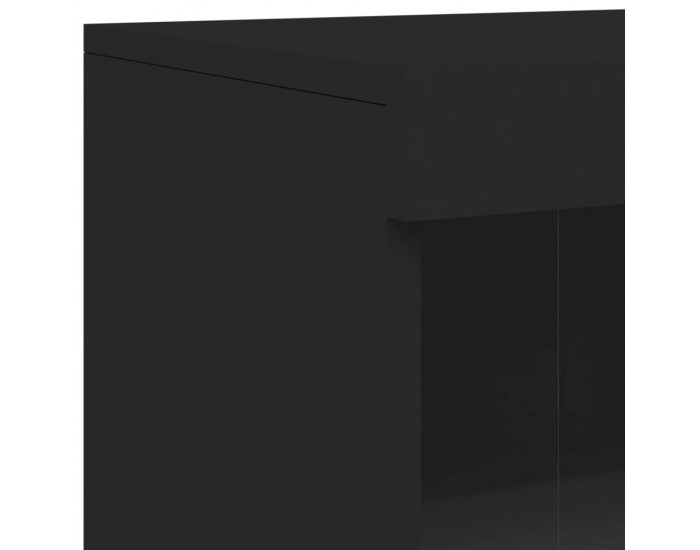 Sonata H Сайдборд с LED светлини, черен, 162x37x100 см Sonata H Сайдборд с LED светлини, черен, 162x37x100 см
