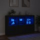Sonata H Сайдборд с LED светлини, черен, 162x37x100 см Sonata H Сайдборд с LED светлини, черен, 162x37x100 см