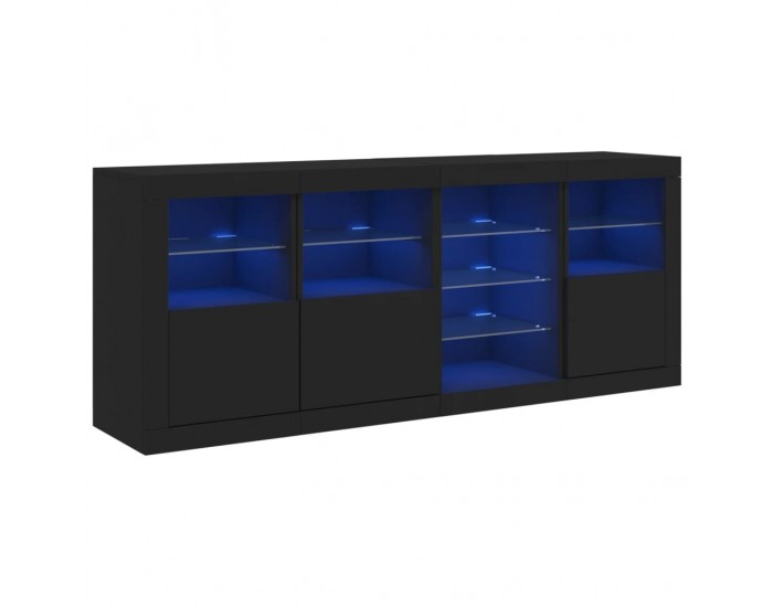 Sonata H Сайдборд с LED светлини, черен, 164x37x67 см Sonata H Сайдборд с LED светлини, черен, 164x37x67 см