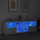Sonata H Сайдборд с LED светлини, бял, 202x37x67 см Sonata H Сайдборд с LED светлини, бял, 202x37x67 см