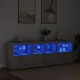 Sonata H Сайдборд с LED светлини, бетонно сив, 202x37x67 см Sonata H Сайдборд с LED светлини, бетонно сив, 202x37x67 см