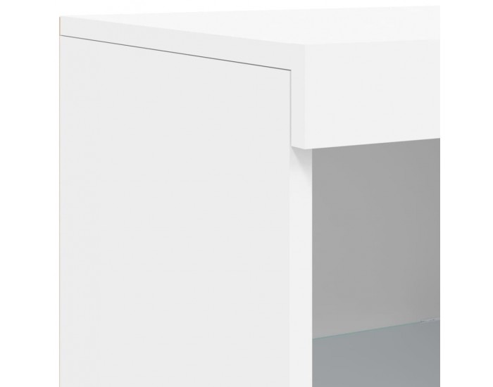 Sonata H Сайдборд с LED светлини, бял, 41x37x100 см Sonata H Сайдборд с LED светлини, бял, 41x37x100 см