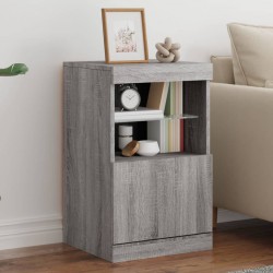 Sonata H Сайдборд с LED светлини, сив сонома, 41x37x67 см - Шкафове, Витрини, Модулни секции