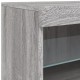 Sonata H Сайдборд с LED светлини, сив сонома, 41x37x67 см