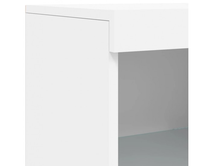Sonata H Сайдборд с LED светлини, бял, 41x37x100 см Sonata H Сайдборд с LED светлини, бял, 41x37x100 см
