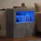 Sonata H Сайдборд с LED светлини, бетонно сив, 60,5x37x67 см Sonata H Сайдборд с LED светлини, бетонно сив, 60,5x37x67 см