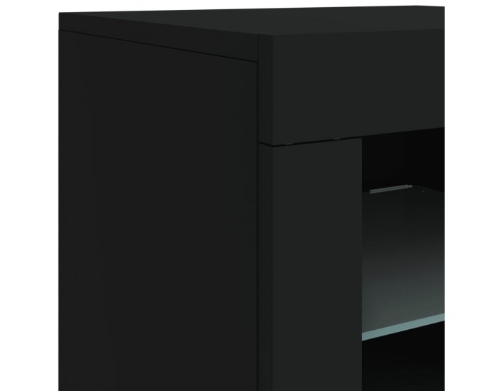 Sonata H Сайдборд с LED светлини, черен, 123x37x67 см Sonata H Сайдборд с LED светлини, черен, 123x37x67 см